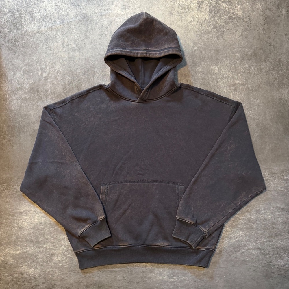 Hollister Mens Baggy Cinch Fit Hoodie M Faded Navy Blue Oversized Pullover Boxy
